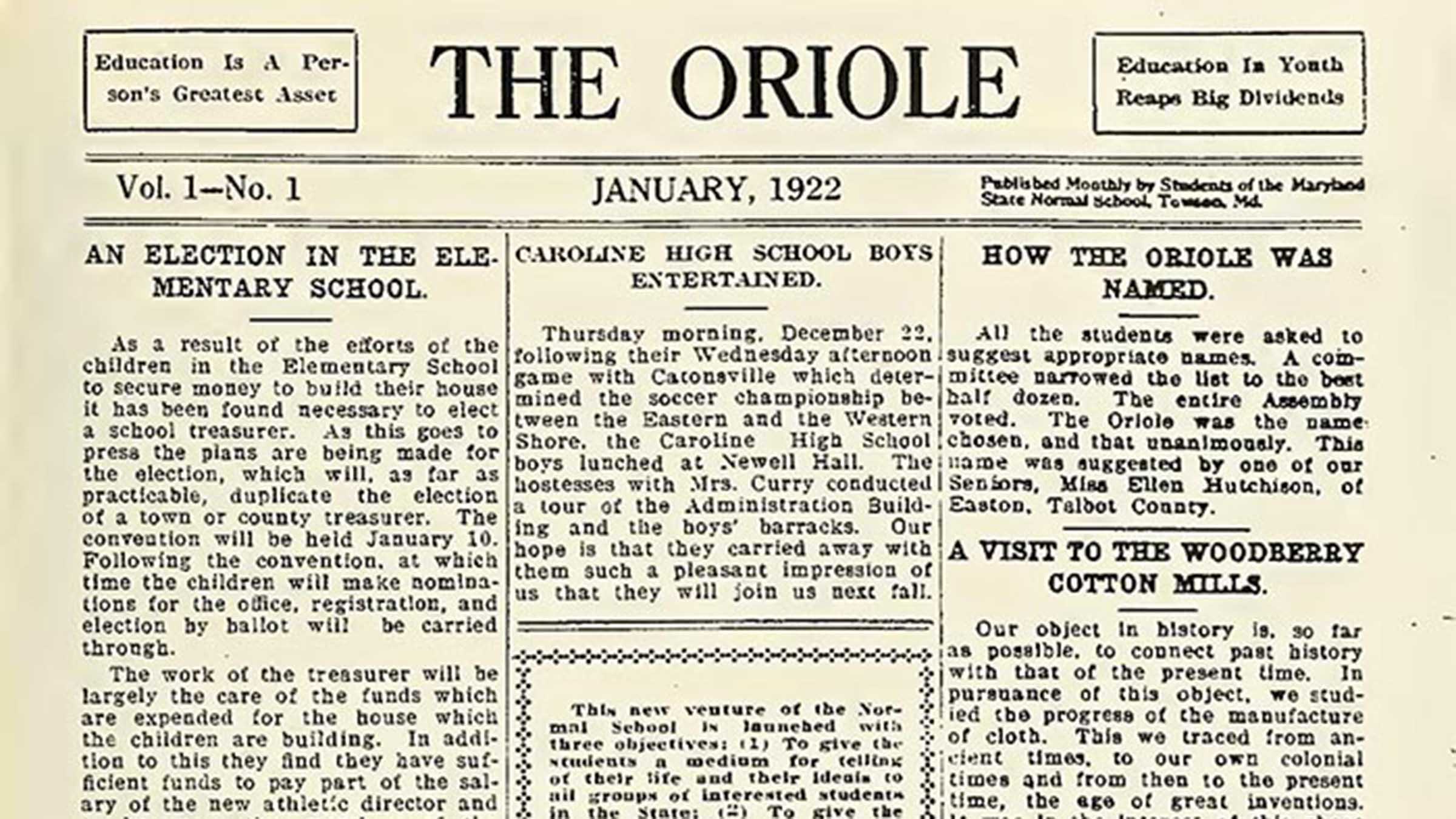The Oriole first edition