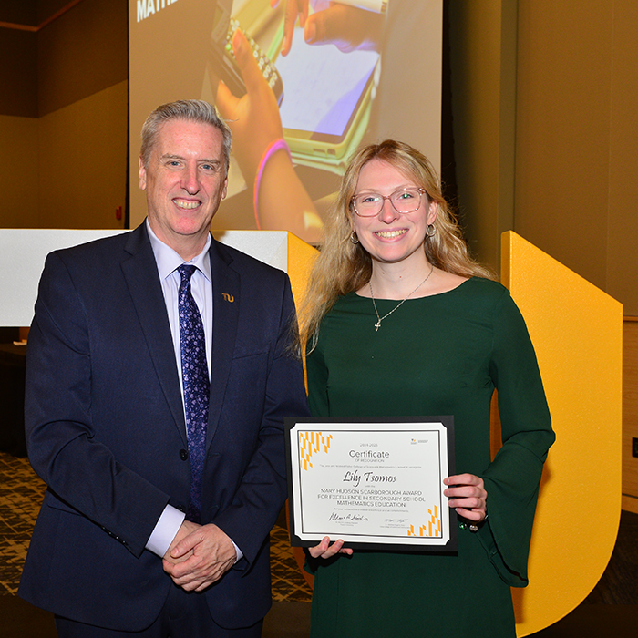 Matt Nugent and Lily Tsomos posing