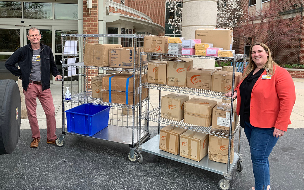 TU Biology professors deliver supplies to St. Joseph's Medical Center