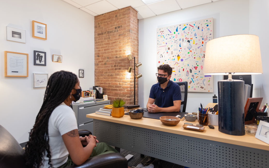 A new office in the newly-located Career Center