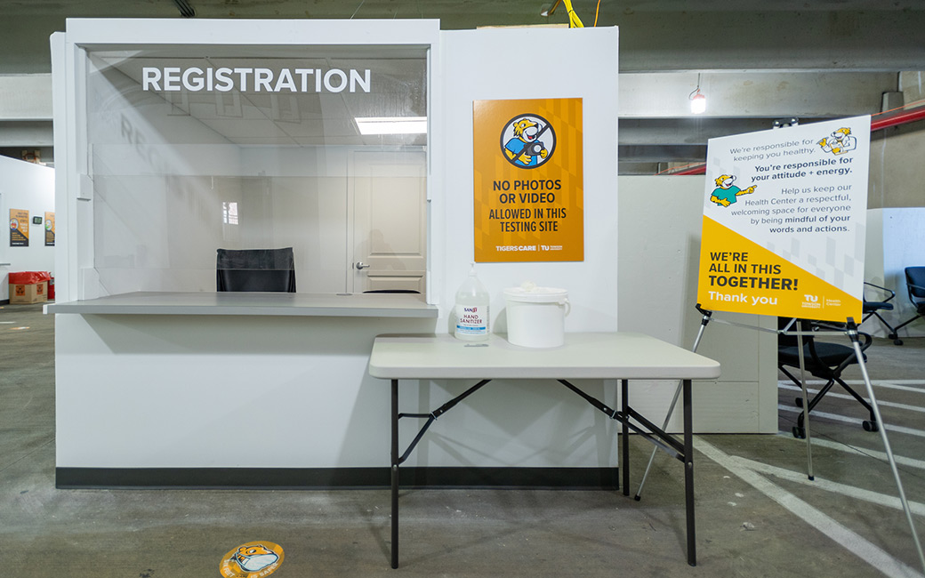 West Village testing center registration window