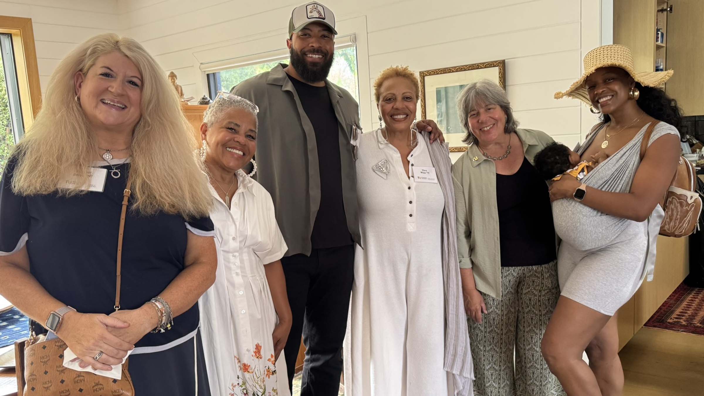 Heather Seiden ’97, Hilary Saunders ’22, Copeland Bryan, Viera Whye ’79, Regina Carlow and Michelle Mitchenor ’10