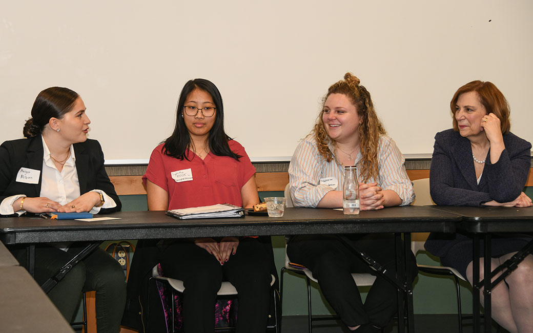 Students with Mary Ellen Barbera