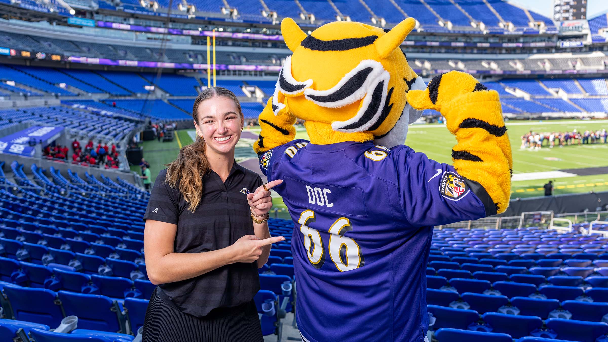 TU student and Doc at M&T Bank Stadium