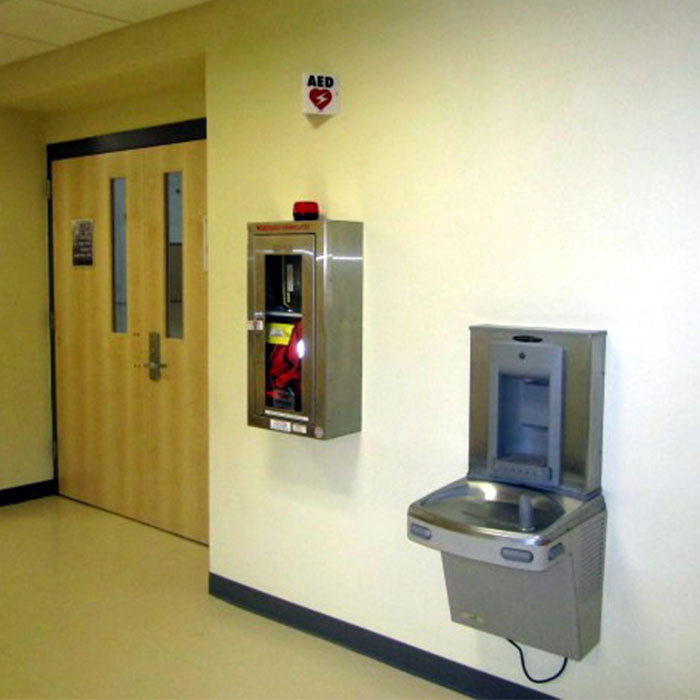 Hallway adjacent to the gym