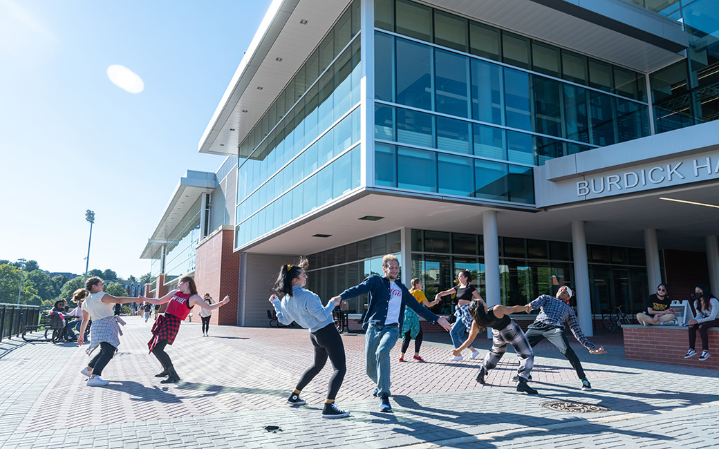 exterior of Burdick gym
