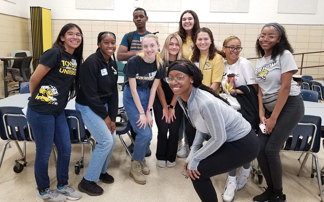 Lutherville Lab mentors pose together for a photo.