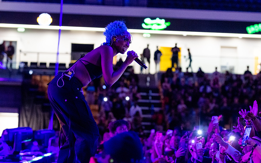 Flo Milli performs at Towson University