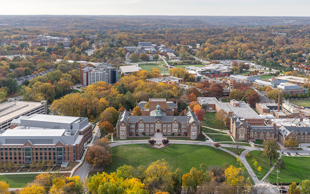 Aerial shot of TU Campus