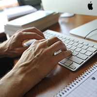 hands at keyboard